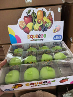 Knapperige, gevulde squishy speelgoedjes, niet-opstaande TPR fruit sensorische aardbei mango sinaasappel mangosteen ASMR groothandel