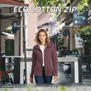 Sudadera con Capucha de Alta Calidad para Mujer, Transpirable, para Invierno y Otoño, Ecológica, con Forro Polar de Algodón, Bolsillos y Cierre Completo, de Nisar Sons Industry - Product Image 2