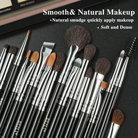 BEILI pinceaux de maquillage pour les yeux de luxe professionnels personnalisés marque privée avec Tube de cuivre fard à paupières sourcil mélange ensemble de pinceaux de maquillage