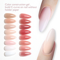 MH 15ml UV/LED durci rose solide constructeur ongles gel longue durée ongles de construction gel fort auto-nivelant