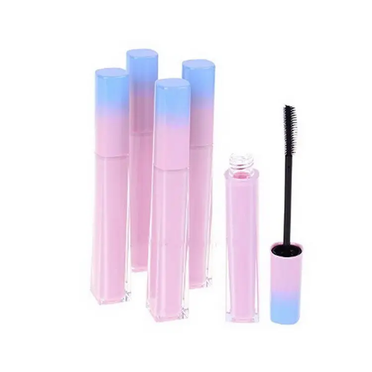 8Ml Luxury Quảng Trường Màu Hồng Mascara Ống Nhựa Mascara Ống Rỗng Eyelash Cream Xoay Và Cong Ống Trang Điểm Mỹ Phẩm Gói