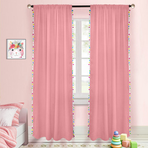 Tenda moderna per bambini <span class=keywords><strong>con</strong></span> <span class=keywords><strong>palline</strong></span> colorate, <span class=keywords><strong>tende</strong></span> oscuranti per bambini in tinta unita per camera da letto - Product Image 2