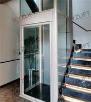 Ascenseur domestique AS1735 400 kg, monte-charge latéral à la dalle de plancher avec gaine en verre
