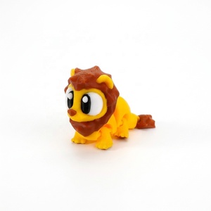 Figure di Animali Colorati con Occhi Grandi Stampate in 3D, Giocattoli Articolati Antistress per Decorazione Scrivania, Modelli Divertenti per Paesaggi da <span class=keywords><strong>Zoo</strong></span> in Materiale PLA - Product Image 4