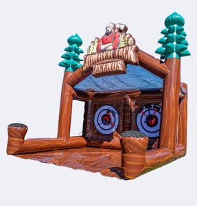 Juego <span class=keywords><strong>de</strong></span> Lanzamiento <span class=keywords><strong>de</strong></span> Hacha Doble Lumberjack Legends - Objetivo Inflable para Lanzar Hachas con 2 Zonas <span class=keywords><strong>de</strong></span> Puntuación, para Fiestas y Eventos - Product Image 2