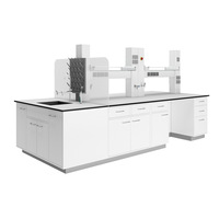 Table de laboratoire autoportante avec armoire supérieure pour laboratoire de contrôle qualité