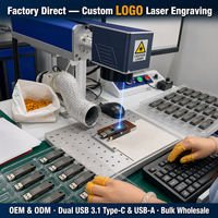 Flashdisk USB Putar Logam Custom Logo Grosir Pola Kupu-kupu, Memory Stick Disk Tipe-C, Pendrive Logam Baru OTG
