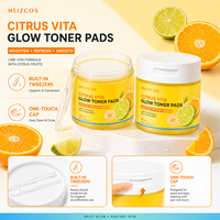 Pads Tonifiants Éclaircissants au Citrus Vita Glow Marque Blanche – Extrait de Citron Vert, Niacinamide, PHA, Acide Hyaluronique – Éclat, Fraîcheur, Lissage – OEM ODM – 70 Pads – B2B