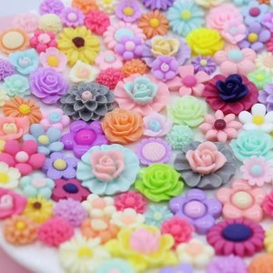 Mezcla 100 g/bolsa cabujón de estilo Flor de simulación de resina para accesorios de comida DIY artesanías de resina - Product Image 2