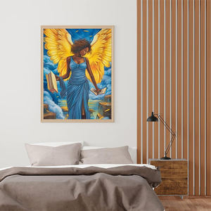 Pintura <span class=keywords><strong>de</strong></span> diamantes 5d retrato <span class=keywords><strong>de</strong></span> mujer africana con alas pintura <span class=keywords><strong>de</strong></span> diamantes <span class=keywords><strong>de</strong></span> pelusa corta <span class=keywords><strong>de</strong></span> gama alta - Product Image 2