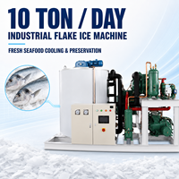 Machine à glace en flocons industrielle ICEMA, prix usine, 10 tonnes par jour, pour la conservation et le refroidissement des produits de la pêche frais.