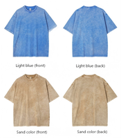 T-shirt 100% coton peigné 250g, col rond, coupe ample, respirant, à manches courtes, personnalisable, écologique, imprimé sérigraphié, effet délavé