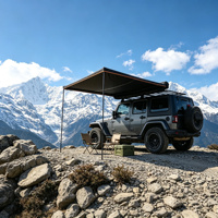 Auvent de camping pour voiture, tente imperméable en PVC, ouverture latérale automatique à ressort à gaz, auvent pour porte-bagages de toit de SUV, extérieur