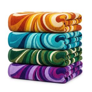 Custom 100% Cotton Terry Antimicrobial Compressed Absorbent Printed Logo Thick <b>Beach</b> Towel - Product Image 2