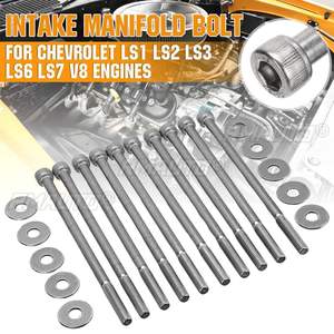 Kit de boulons de collecteur d'admission de voiture en acier inoxydable pour moteurs Chevrolet V8 GEN III IV LSX LS1 LS2 LS3 LS6 LS7 - Product Image 1
