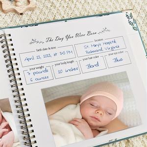 Álbum <span class=keywords><strong>de</strong></span> Fotos <span class=keywords><strong>de</strong></span> Lino para Bebé, <span class=keywords><strong>Libro</strong></span> <span class=keywords><strong>de</strong></span> Recuerdos, Regalo para Baby Shower, Revelación <span class=keywords><strong>de</strong></span> Género - Product Image 5