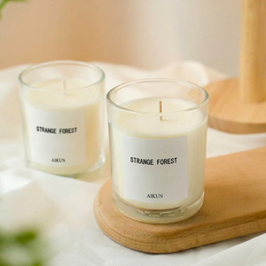 AIKUN Wholesale Natural Soy Wax Clear Glass Jar Scented <b>Candle</b> for Home Fragrance Spa Hotel Wedding Gift Packaging - Product Image 2