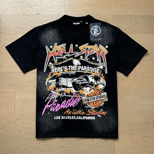 Nueva Camiseta Casual de Manga Corta de Algodón de Doble Hilo Estampada <span class=keywords><strong>Serie</strong></span> H para <span class=keywords><strong>Hombre</strong></span> y Mujer, Top de Verano Estilo Urbano - Product Image 5
