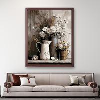 Kit de Peinture par Numéros DIY Prêt à Expédier, Cadre 40*50cm, Peinture à Pigments Acryliques, Artisanat Artistique pour Décoration de Salon