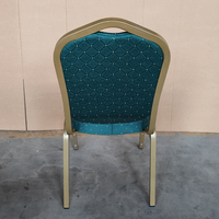 Chaises de banquet en cuir rembourrées de qualité commerciale avec structure métallique, ignifuges et empilables, pour salle de bal