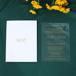 Úc rõ ràng Acrylic Thiệp mời đám cưới Túi thư mục mời thẻ cho christening - Product Image 3