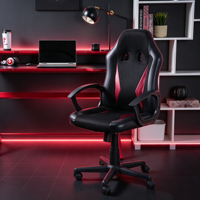 Chaise de jeu économique et simple, dossier ventilé ergonomique, chaise d'ordinateur avec roulettes, chaise de jeu pour étudiant, Cadeira