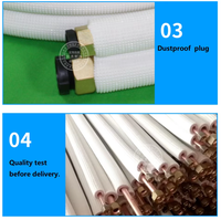 Tube d'évaporateur de climatisation en cuivre à structure scellée, compresseur scroll avec tube isolant pour l'aquaculture