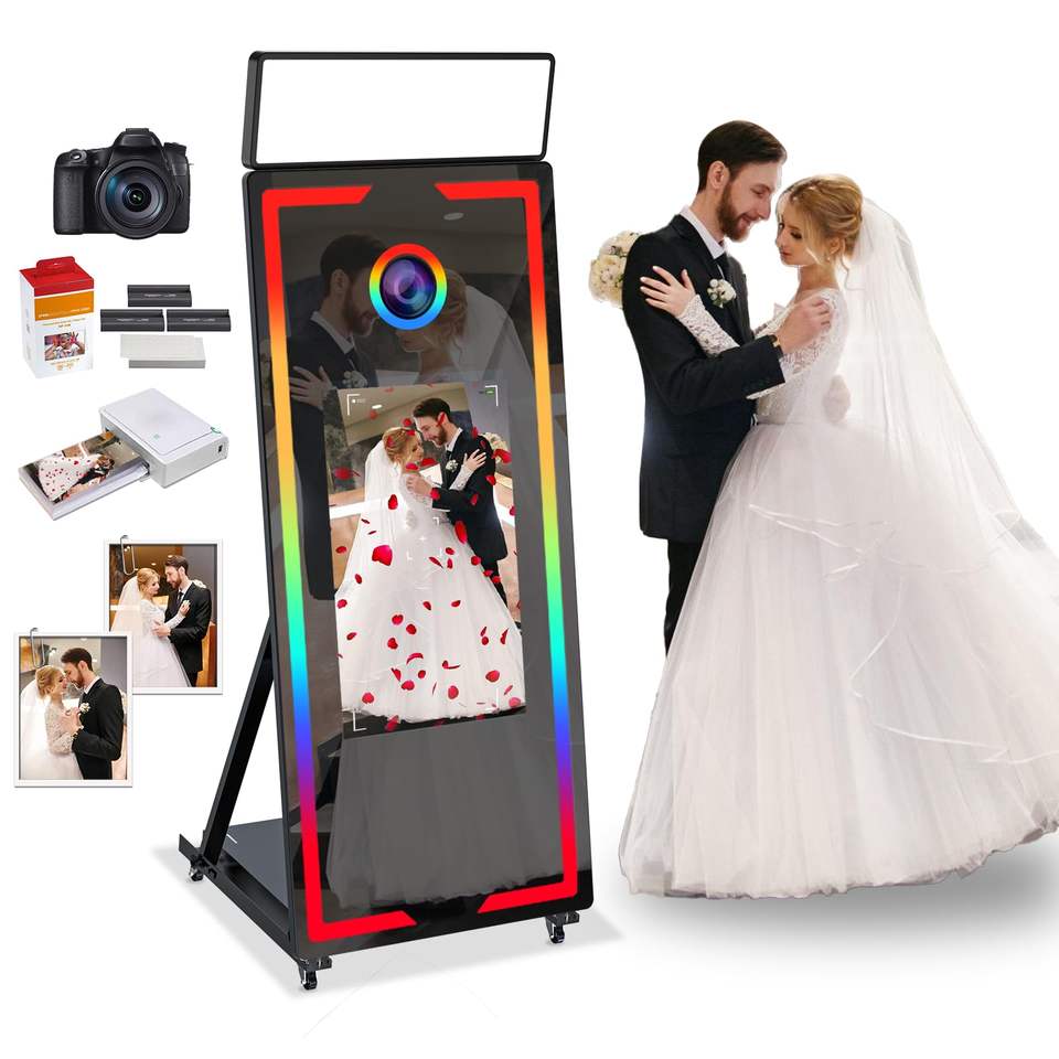 65 Inch Magic Mirror Photo Booth 43inch Touch Screen Camera for Party ...