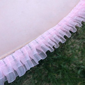 Vestiti da 4cm per cucire in tessuto Organza a 2 strati lavorati a maglia fai da te <span class=keywords><strong>abiti</strong></span> decorativi in pizzo plissettato in Tulle - Product Image 5