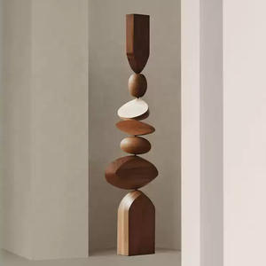 ML-WD051 Escultura de Madera Grabada, Arte Moderno para la Entrada del Hogar, Accesorios de Lujo para Hoteles, Hecho a Mano en Madera Sólida - Product Image 6