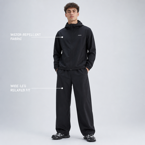 Conjunto Deportivo Charlo para Hombre, Chaqueta con Capucha Impermeable y Pantalones Anchos de Corte Relajado, Venta al Por Mayor, OEM - Product Image 3