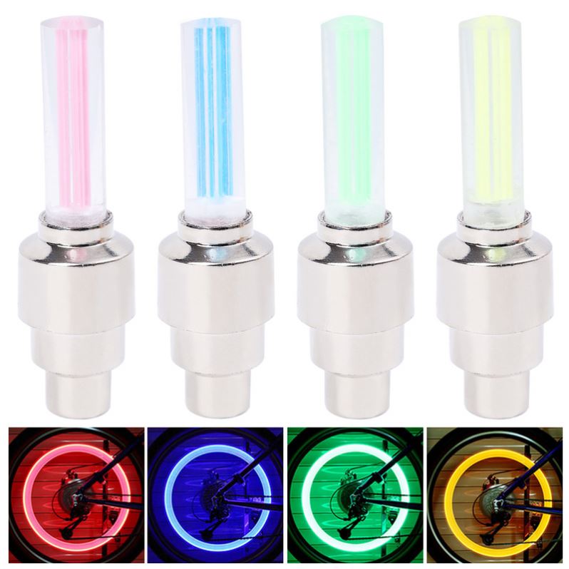 Luci LED Colorate Per Valvole Pneumatici Bici – Sensore Di Vibrazione – Accessori Sicurezza Notturna