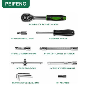 Набор инструментов для авторемонта: гаечные ключи, торцевые ключи, наборы головок, ручные инструменты, OEM-производство, с возможностью индивидуальной настройки - Product Image 3