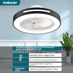 Hiện đại 3-Blade quạt trần với LED chiếu <span class=keywords><strong>s</strong></span>áng DC Motor Dimmable & điều khiển từ xa cho nhà văn phòng - Product Image 5