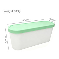 Conteneur à crème glacée avec couvercle en silicone hermétique, boîte de conservation réutilisable pour crème glacée maison, usage domestique et commercial