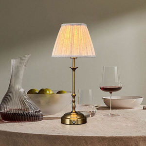 Pantalla de tela de araña de tornillo E14 personalizada, tela de noche de estilo nórdico para marco de lámpara de mesa - Product Image 6