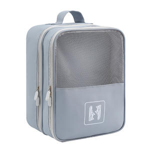 Sac à chaussures de voyage Beilian, grande capacité, organisateur portable, design rectangulaire gris pour le rangement en voyage - Product Image 1