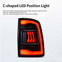 Feux de jour multicolores RVB, feux de freinage inversés, ensemble de feux arrière LED pour Dodge Ram 1500 DS DJ D2 2009-2018