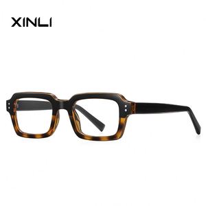 Montures de lunettes unisexes pour adultes XINLI, forme carrée, monture intégrale, TR90, anti-lumière bleue, modèle 2195, vintage, usage quotidien - Product Image 6
