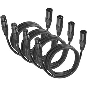 Câble DMX XLR 3 broches mâle-femelle pour microphone et éclairage de scène, longueurs de 1m, 1.5m, 3m, 5m, 10-50m – Vente en gros - Product Image 1