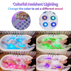 <span class=keywords><strong>Tapis</strong></span> de bain antidérapant à bulles d'air massantes avec télécommande et LED <span class=keywords><strong>pour</strong></span> la relaxation à domicile, cadeau de <span class=keywords><strong>spa</strong></span> <span class=keywords><strong>pour</strong></span> elle et lui, bain de luxe - Product Image 2