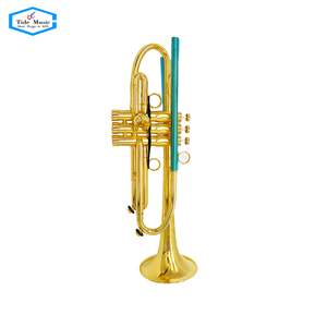 Trompeta Profesional Tide Music Pro, Tipo Placa Pesada, Bañada en Oro, en Si Bemol - Product Image 1