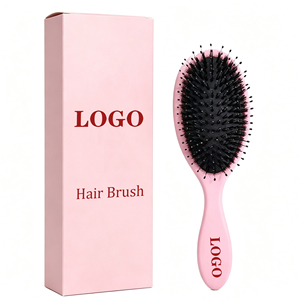<span class=keywords><strong>Brosse</strong></span> à <span class=keywords><strong>cheveux</strong></span> à coussin d'air avec logo personnalisé, poils de sanglier doux et flexibles, <span class=keywords><strong>brosse</strong></span> démêlante <span class=keywords><strong>pour</strong></span> tous types de <span class=keywords><strong>cheveux</strong></span>, utilisation sèche ou humide - Product Image 1