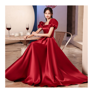 Yx27 95% Polyester 5% Spandex 180gsm Poly Nữ Công Tước Satin Vải 100% Polyester Chất Liệu Căng Matte Satin Cho Cô Dâu Sử Dụng - Product Image 1