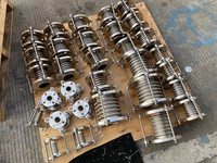 Joints de dilatation flexibles pour vapeur DN200 DN300 DN400, soufflet compensateur, soudé en métal argenté, industrie, acier inoxydable, bride carrée