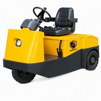 Tractor de Remolque Eléctrico con Asiento, Accionado por Batería, para Almacenes, Fábricas, Logística y Manejo de Materiales