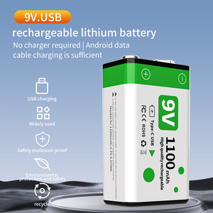 Nhà Máy Bán buôn của 1200mAh Type-C sạc 9V lăng trụ Lithium ion có thể sạc lại pin 800 + chu kỳ USB-C tương thích - Product Image 6