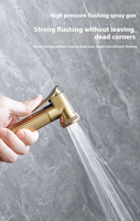 Robinetterie de luxe haut de gamme pour hôtels, mitigeur de douche mural réglable en cuivre brossé doré, avec pommeau de douche chaud/froid