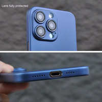 Coque de téléphone ultra-mince en matériau PP mat translucide anti-empreintes digitales avec housse de caméra précise pour iPhone 15 16 Pro