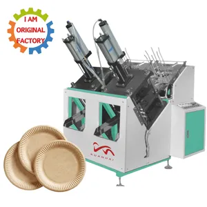 Máquina formadora de placas de papel de média velocidade, 70 unidades/min, totalmente automática, para fazer bandejas de suporte de copos de papel